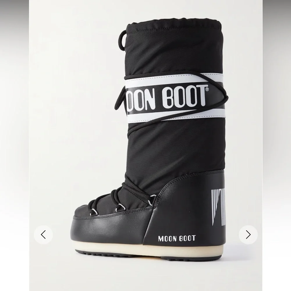 Revolve Net A Porter Tecnica MOON BOOT Icon shell faux leather snow boots
